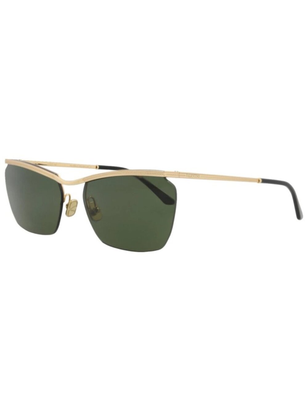 New Valentino Women's Sunglasses Square Rectangle Metal Frame Unisex Gold Gold